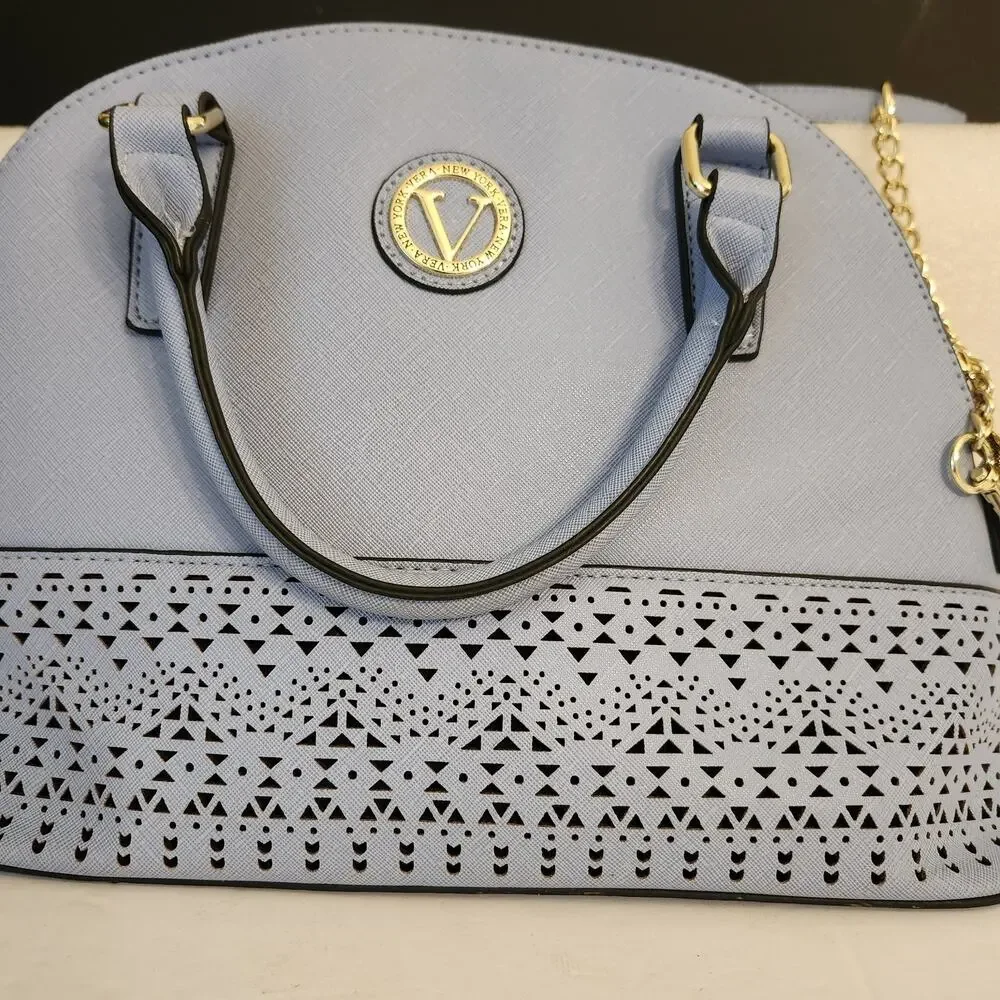 NWT Vera New York Satchel Crossbody Bag Style Dahlia 15.5 W 9.5